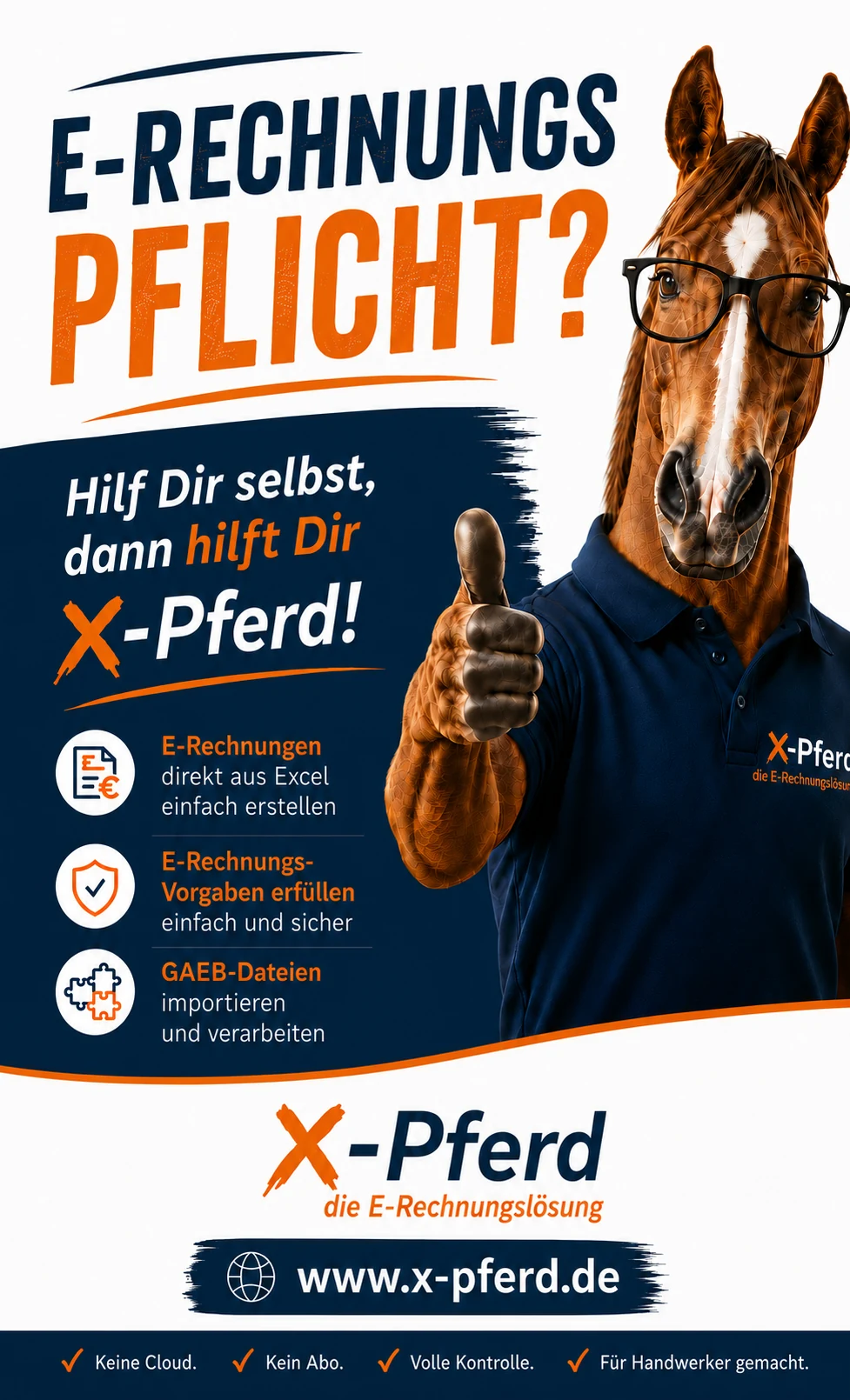 X-Pferd Flyer – E-Rechnungspflicht